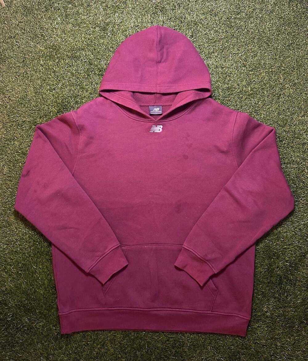 New Balance French Terry Hoodie Burgundy